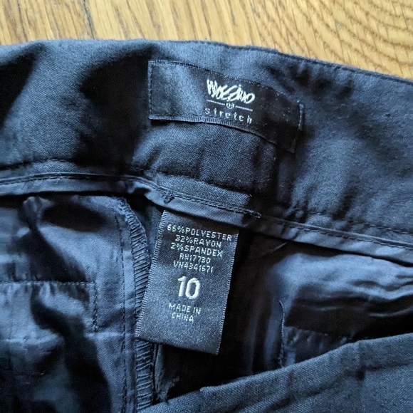 Mossimo Size 10 Black Boot Leg Stretch Pants - Picture 5 of 5